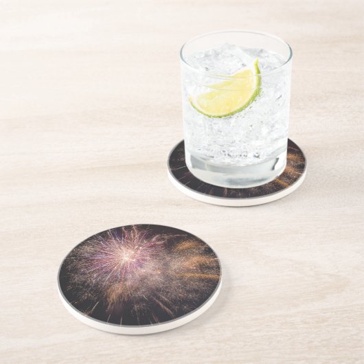 Vuurwerk zandsteen onderzetters (Zijkant)