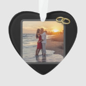 Vuurwerk zei ze ja hartvormige foto Ornament (achterkant)