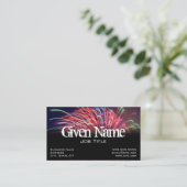 Vuurwerk Zwart Visitekaartje (Staand voorkant)