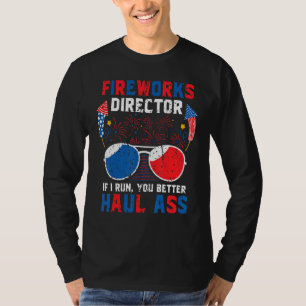 Vuurwerkdirecteur 4 juli Patriottisch Mannen T-shirt