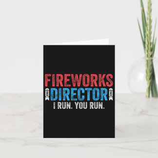 Vuurwerkdirecteur 4 juli Shirt Kaart