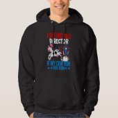 Vuurwerkdirecteur Fijne 4 juli Amerikaanse vlag Hoodie (Voorkant)