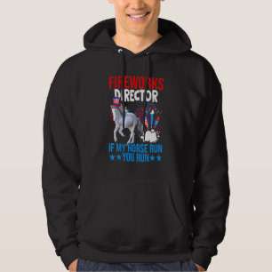 Vuurwerkdirecteur Fijne 4 juli Amerikaanse vlag Hoodie