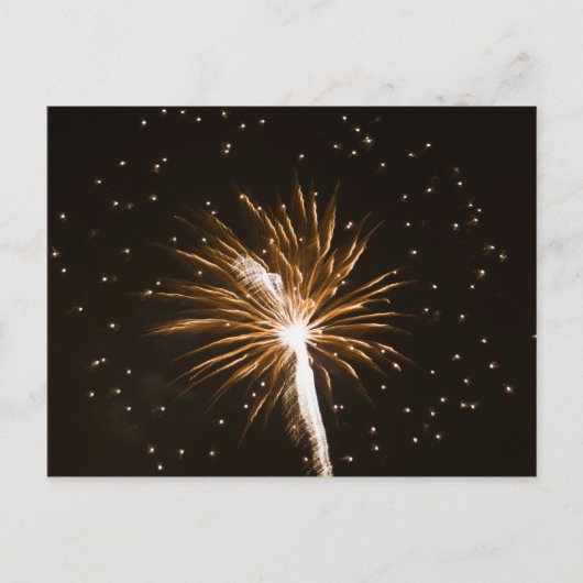 Vuurwerkdisplay op Savannah River Briefkaart (Voorkant)