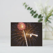 Vuurwerkdisplay op Savannah River Briefkaart (Staand voorkant)