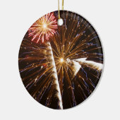 Vuurwerkdisplay op Savannah River Keramisch Ornament (Links)