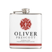 Vuurwerker | Aangepast Maltese kruising Heupfles (Voorkant)