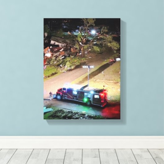 Vuurwerker Canvas Afdruk (Insitu (Houten vloer))