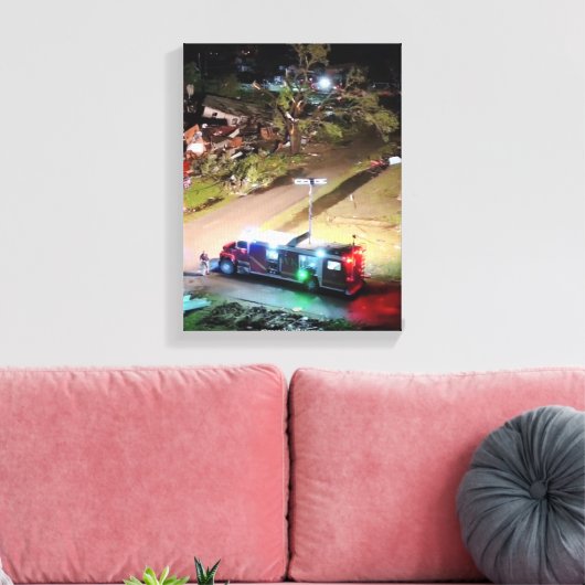 Vuurwerker Canvas Afdruk (Insitu (Woonkamer))