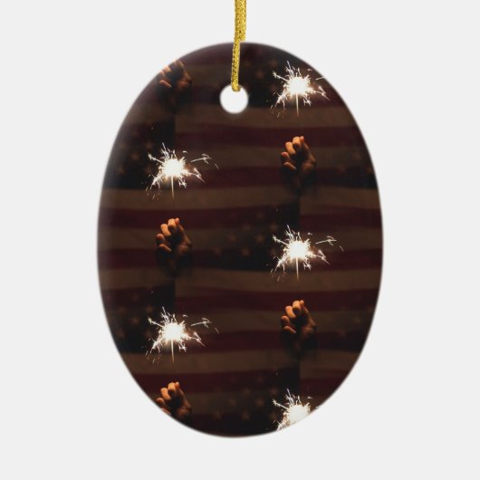 vuurwerker keramisch ornament (Voorkant)