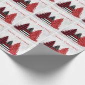 Vuurwerker kerstboomroop cadeaupapier (Hoek)