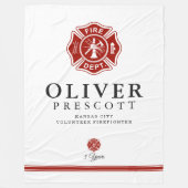 Vuurwerker | Maltees kruissymbool Fleece Deken (Voorkant)