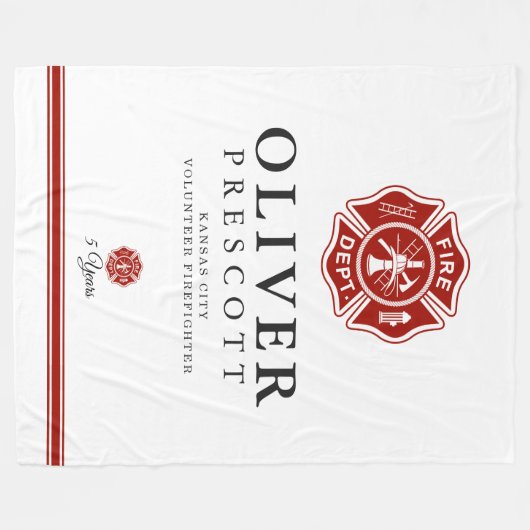 Vuurwerker | Maltees kruissymbool Fleece Deken (Voorkant (Horizontaal))