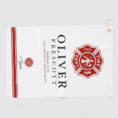 Vuurwerker | Maltees kruissymbool Golfhanddoek (Horizontaal)