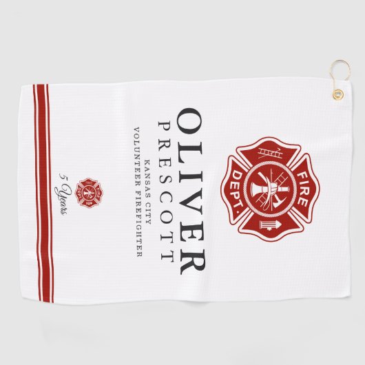 Vuurwerker | Maltees kruissymbool Golfhanddoek (Horizontaal)