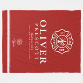 Vuurwerker | Maltees kruissymbool rood Fleece Deken (Voorkant (Horizontaal))