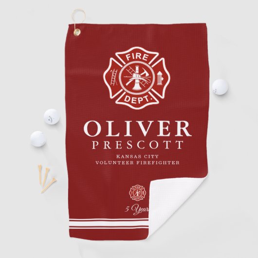 Vuurwerker | Maltees kruissymbool rood Golfhanddoek (Insitu)