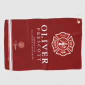 Vuurwerker | Maltees kruissymbool rood Golfhanddoek (Horizontaal)