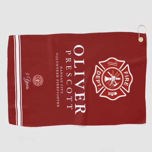 Vuurwerker | Maltees kruissymbool rood Golfhanddoek (Horizontaal)