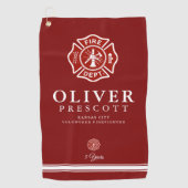 Vuurwerker | Maltees kruissymbool rood Golfhanddoek (Voorkant)