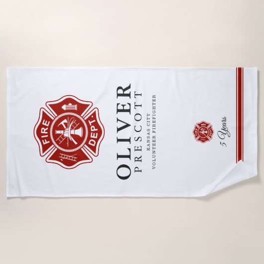 Vuurwerker | Maltees kruissymbool Strandlaken (Voorkant)