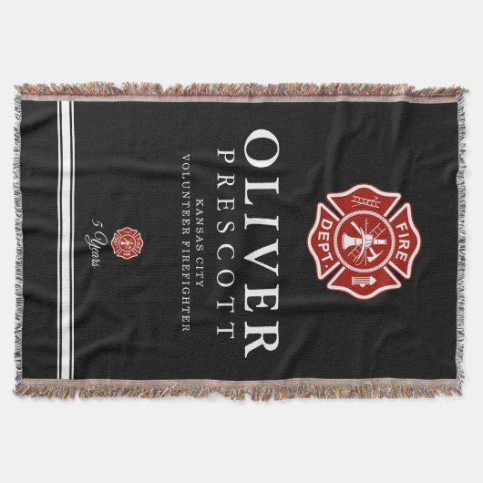 Vuurwerker | Maltees kruissymbool zwart Deken (Voorkant)