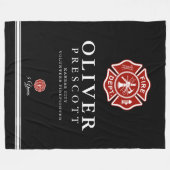 Vuurwerker | Maltees kruissymbool zwart Fleece Deken (Voorkant (Horizontaal))