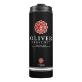 Vuurwerker | Maltees kruissymbool zwart Thermosbeker (Voorkant)