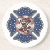 Vuurwerker Patriotic Maltese Zandsteen Onderzetter (Voorkant)