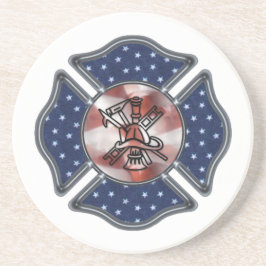 Vuurwerker Patriotic Maltese Zandsteen Onderzetter