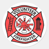 Vuurwerker Ronde Sticker (Voorkant)