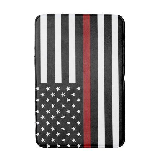 Vuurwerker Thin Red Line Bath Mat (Voorkant Verticaal)