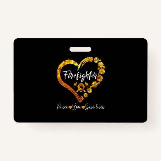 Vuurwerker Vredesliefdessparen levens Badge (Voorkant)