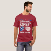 Vuurwerkexpert als ik je run t-shirt (Voorkant volledig)