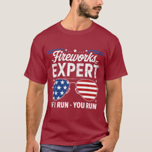 Vuurwerkexpert als ik je run t-shirt