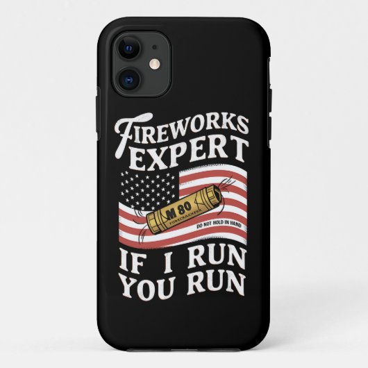 Vuurwerkexpert Als ik ren ren je 4 juli Case-Mate iPhone Case (Achterkant)