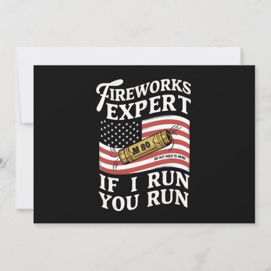 Vuurwerkexpert Als ik ren ren je 4 juli Kaart (Voorkant)