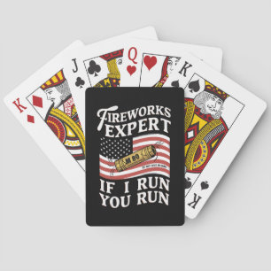 Vuurwerkexpert Als ik ren ren jij 4 juli Pokerkaarten
