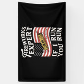 Vuurwerkexpert Als ik ren, ren jij 4 juli  Spandoek (Verticaal)