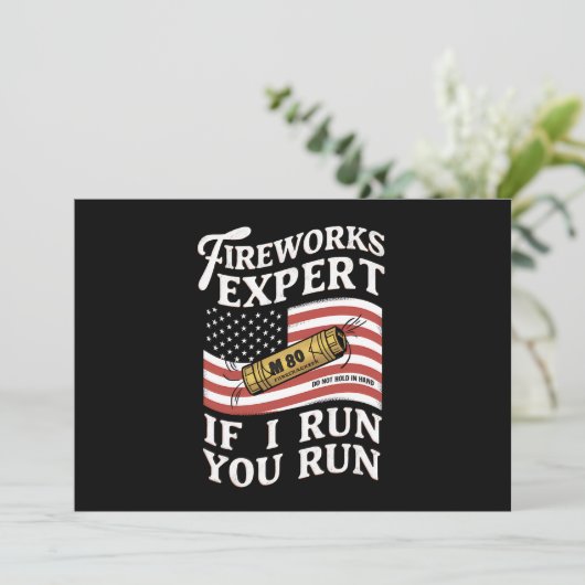 Vuurwerkexpert als ik u laat draaien op 4 juli kaart (Staand voorkant)