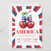 Vuurwerkfeest op 4 juli Onafhankelijkheidsdag Kaart (Voorkant)