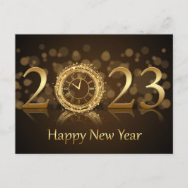 Vuurwerkfeestdag van het nieuwe jaar feestdagenkaart