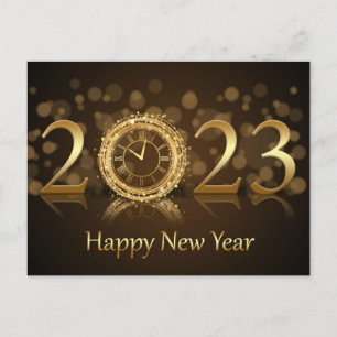 Vuurwerkfeestdag van het nieuwe jaar feestdagenkaart