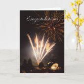 Vuurwerkfelicitatiekaart Kaart (Gele Bloem)