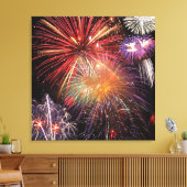 Vuurwerkfinale Canvas Afdruk (Insitu (Woonkamer))