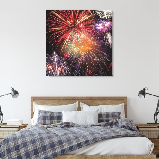 Vuurwerkfinale Canvas Afdruk (Insitu (Slaapkamer))