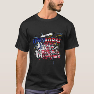 Vuurwerkkussen 4 juli wensen en patriottisch t-shirt