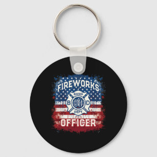 Vuurwerkofficier van de Amerikaanse vlag Pyro Te Sleutelhanger