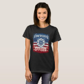 Vuurwerkofficier van de Amerikaanse vlag Pyro Te T-shirt (Voorkant volledig)