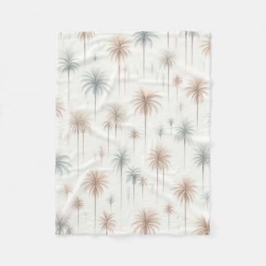 Vuurwerkpalmen Fleece Deken (Voorkant)